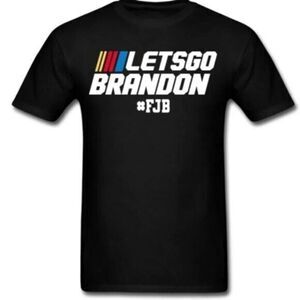 EUC Next Level Unisex Black Short Sleeve Graphic Tee Shirt Let’s Go Brandon -XXL